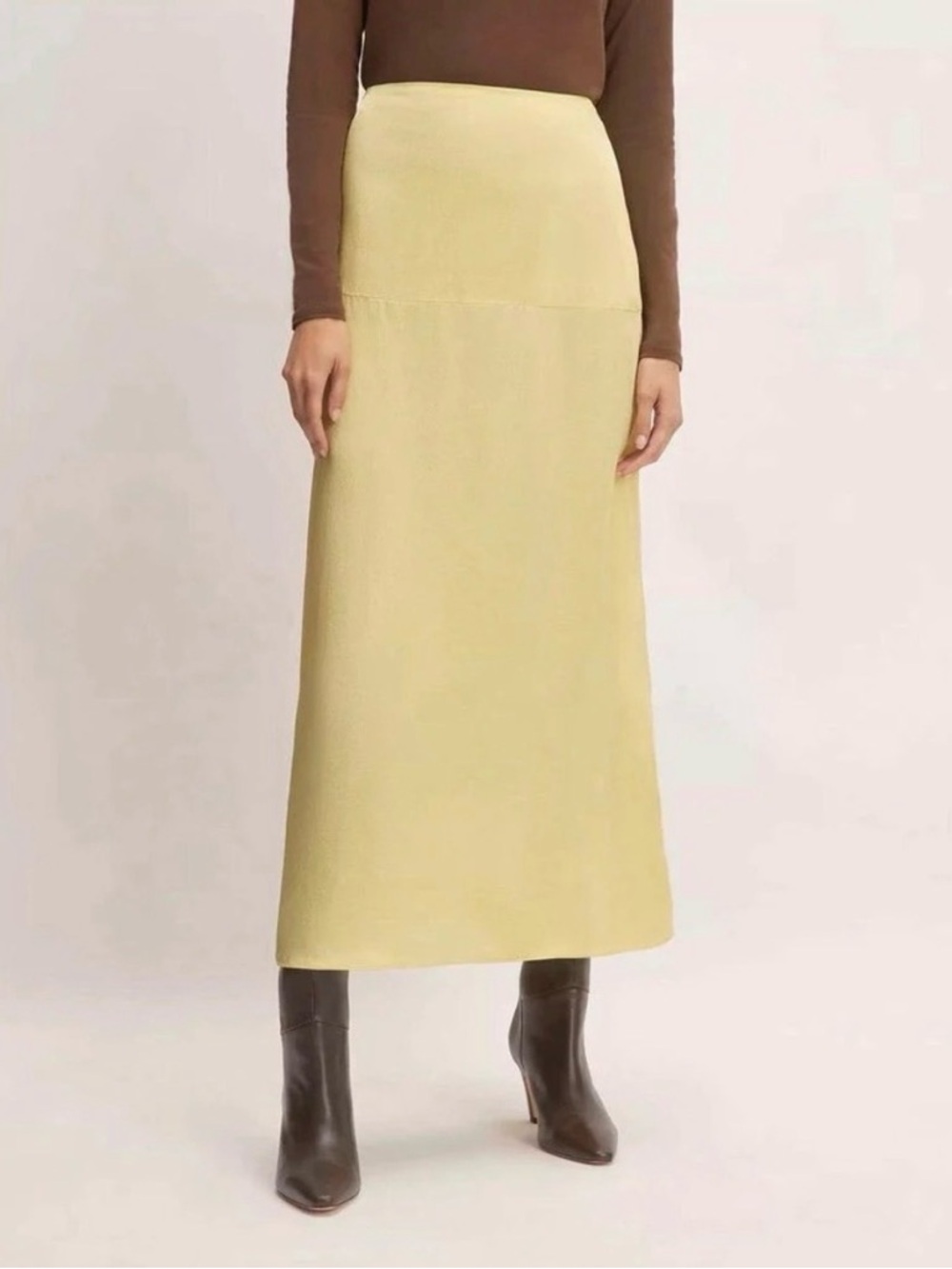 Everlane Raffia Hammered Satin Slip Skirt Size 2